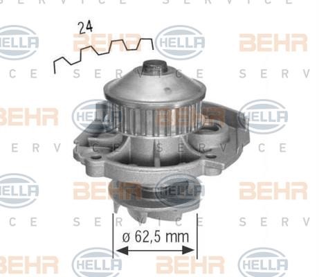 Hella 8MP 376 800-304 Water pump 8MP376800304: Buy near me in Poland at 2407.PL - Good price!