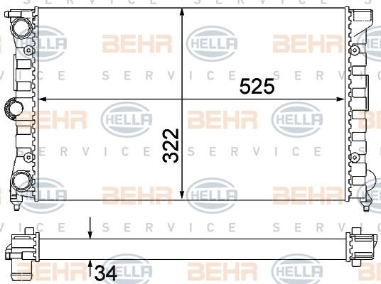 Hella 8MK 376 901-131 Kühler motorkühlung 8MK376901131: Kaufen Sie zu einem guten Preis in Polen bei 2407.PL!