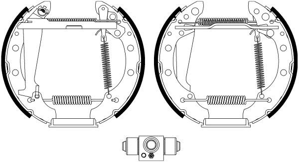 Hella 8DB 355 022-711 Brake shoe set 8DB355022711: Buy near me in Poland at 2407.PL - Good price!