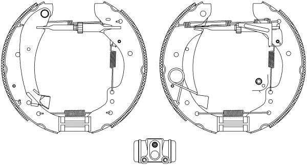 Hella 8DB 355 004-231 Brake shoe set 8DB355004231: Buy near me in Poland at 2407.PL - Good price!