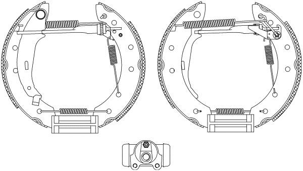 Hella 8DB 355 004-291 Колодки тормозные барабанные, комплект 8DB355004291: Отличная цена - Купить в Польше на 2407.PL!