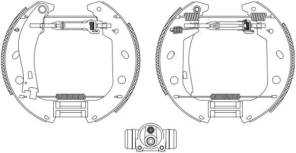 Hella 8DB 355 004-471 Brake shoe set 8DB355004471: Buy near me in Poland at 2407.PL - Good price!