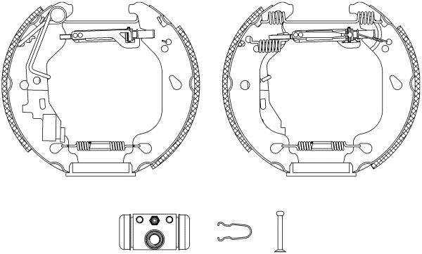 Hella 8DB 355 004-761 Brake shoe set 8DB355004761: Buy near me in Poland at 2407.PL - Good price!