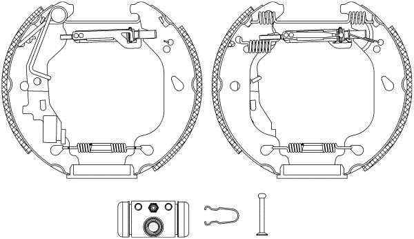 Hella 8DB 355 004-771 Brake shoe set 8DB355004771: Buy near me in Poland at 2407.PL - Good price!