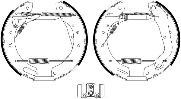 Hella 8DB 355 022-651 Brake shoe set 8DB355022651: Buy near me in Poland at 2407.PL - Good price!