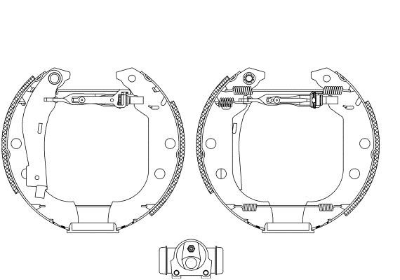 Hella 8DB 355 004-541 Brake shoe set 8DB355004541: Buy near me in Poland at 2407.PL - Good price!