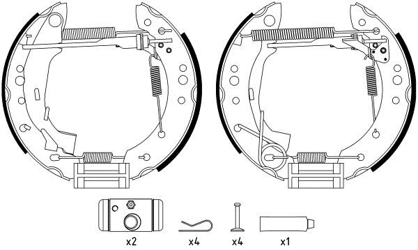 Hella 8DB 355 004-741 Brake shoe set 8DB355004741: Buy near me in Poland at 2407.PL - Good price!