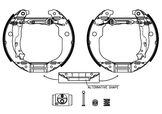 Hella 8DB 355 022-951 Колодки тормозные барабанные, комплект 8DB355022951: Отличная цена - Купить в Польше на 2407.PL!