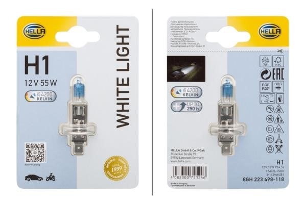 Hella 8GH 223 498-118 Halogen lamp 12V H1 55W 8GH223498118: Buy near me at 2407.PL in Poland at an Affordable price!