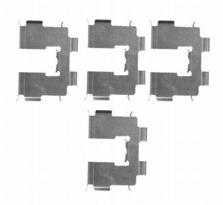 Hella 8DZ 355 203-941 Комплект монтажный тормозных колодок 8DZ355203941: Отличная цена - Купить в Польше на 2407.PL!