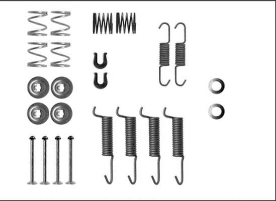 Hella 8DZ 355 205-971 Ремкомплект колодок стояночного тормоза 8DZ355205971: Отличная цена - Купить в Польше на 2407.PL!