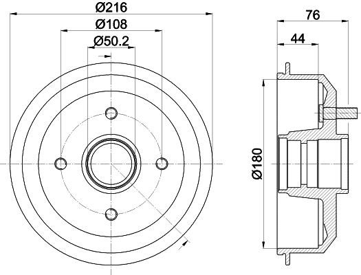 Hella 8DT 355 300-161 Bremstrommel 8DT355300161: Kaufen Sie zu einem guten Preis in Polen bei 2407.PL!