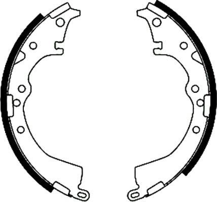 Hella 8DB 355 002-031 Brake shoe set 8DB355002031: Buy near me in Poland at 2407.PL - Good price!