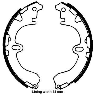 Hella 8DB 355 001-661 Brake shoe set 8DB355001661: Buy near me in Poland at 2407.PL - Good price!