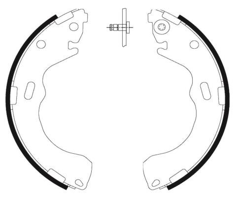 Hella 8DB 355 002-301 Brake shoe set 8DB355002301: Buy near me in Poland at 2407.PL - Good price!