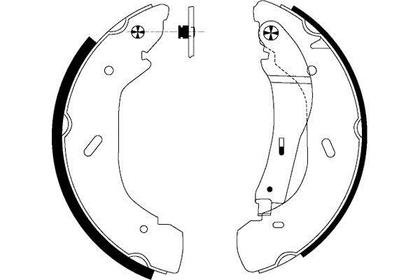 Hella 8DB 355 001-961 Колодки тормозные барабанные, комплект 8DB355001961: Отличная цена - Купить в Польше на 2407.PL!