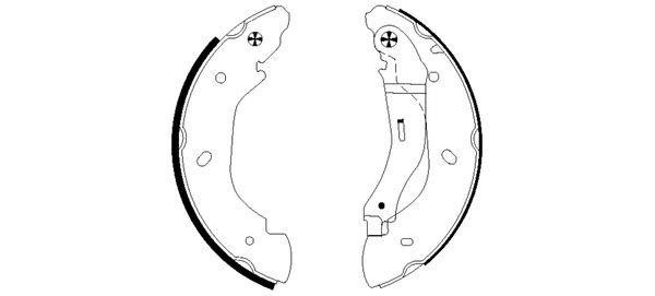 Hella 8DB 355 002-511 Brake shoe set 8DB355002511: Buy near me in Poland at 2407.PL - Good price!