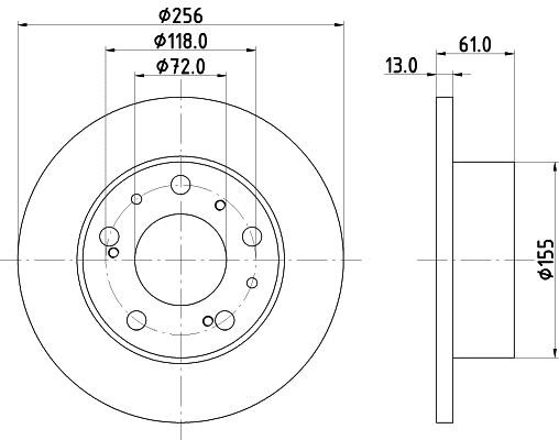 Hella 8DD 355 100-701 Bremsscheibe 8DD355100701: Kaufen Sie zu einem guten Preis in Polen bei 2407.PL!