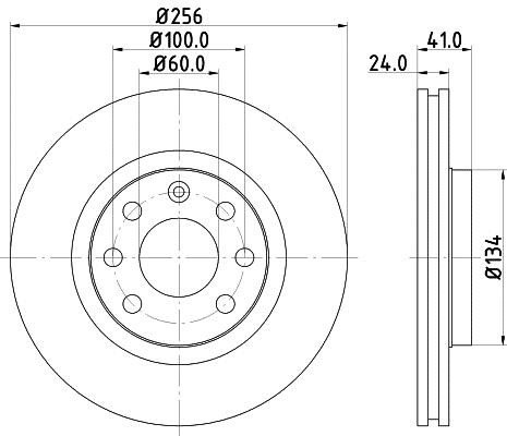Hella 8DD 355 101-501 Тормозной диск передний вентилируемый 8DD355101501: Отличная цена - Купить в Польше на 2407.PL!