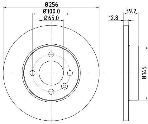 Hella 8DD 355 101-641 Тормозной диск передний невентилируемый 8DD355101641: Отличная цена - Купить в Польше на 2407.PL!