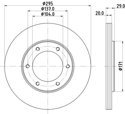 Hella 8DD 355 101-191 Тормозной диск передний вентилируемый 8DD355101191: Отличная цена - Купить в Польше на 2407.PL!