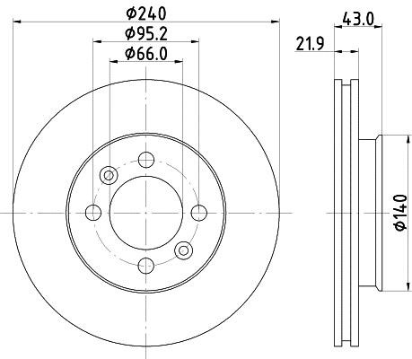 Hella 8DD 355 101-901 Тормозной диск передний вентилируемый 8DD355101901: Отличная цена - Купить в Польше на 2407.PL!