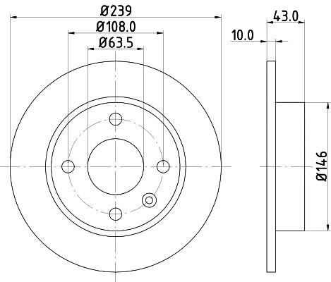 Hella 8DD 355 102-211 Тормозной диск передний невентилируемый 8DD355102211: Отличная цена - Купить в Польше на 2407.PL!