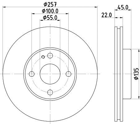 Hella 8DD 355 103-181 Тормозной диск передний вентилируемый 8DD355103181: Отличная цена - Купить в Польше на 2407.PL!