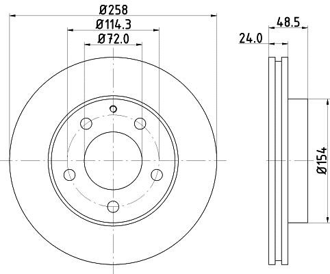 Hella 8DD 355 103-221 Диск гальмівний передній вентильований 8DD355103221: Приваблива ціна - Купити у Польщі на 2407.PL!