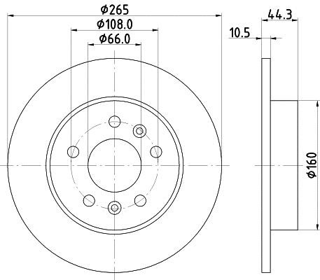 Hella 8DD 355 103-531 Bremsscheibe hinten, unbelüftet 8DD355103531: Kaufen Sie zu einem guten Preis in Polen bei 2407.PL!