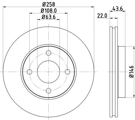 Hella 8DD 355 106-431 Тормозной диск передний вентилируемый 8DD355106431: Отличная цена - Купить в Польше на 2407.PL!