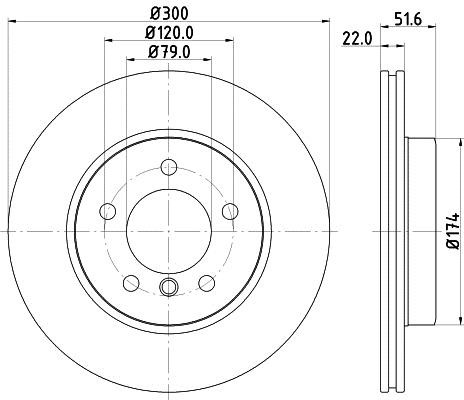 Hella 8DD 355 127-391 Тормозной диск передний вентилируемый 8DD355127391: Отличная цена - Купить в Польше на 2407.PL!