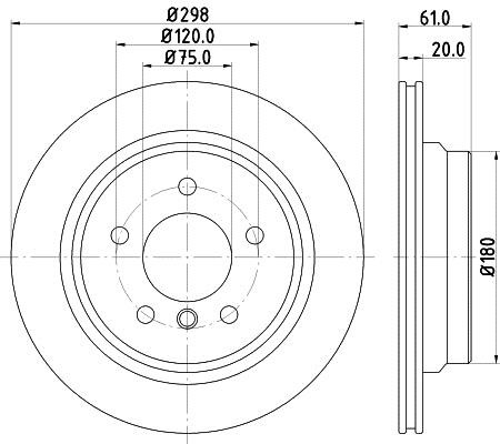 Hella 8DD 355 127-261 Тормозной диск задний вентилируемый 8DD355127261: Купить в Польше - Отличная цена на 2407.PL!