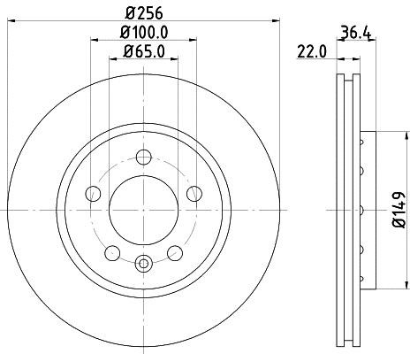 Hella 8DD 355 127-451 Тормозной диск задний вентилируемый 8DD355127451: Отличная цена - Купить в Польше на 2407.PL!