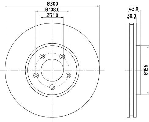 Hella 8DD 355 106-821 Тормозной диск передний вентилируемый 8DD355106821: Отличная цена - Купить в Польше на 2407.PL!