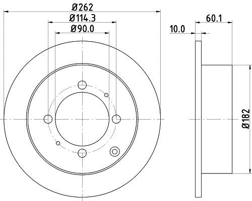 Hella 8DD 355 107-331 Тормозной диск задний невентилируемый 8DD355107331: Отличная цена - Купить в Польше на 2407.PL!