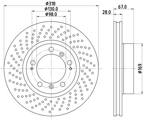 Hella 8DD 355 121-881 Диск тормозной 8DD355121881: Отличная цена - Купить в Польше на 2407.PL!