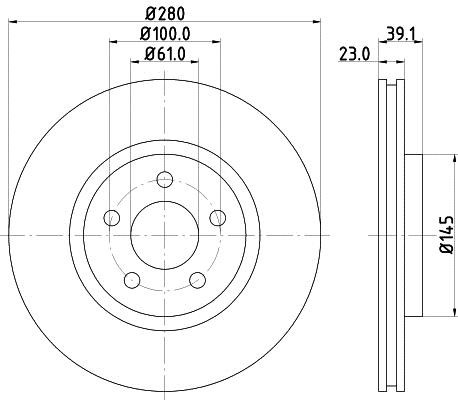Hella 8DD 355 118-601 Тормозной диск передний вентилируемый 8DD355118601: Отличная цена - Купить в Польше на 2407.PL!