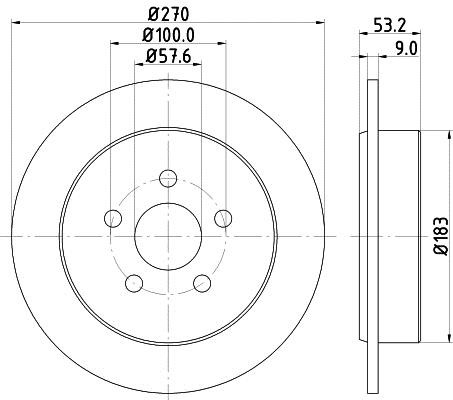Hella 8DD 355 107-921 Тормозной диск задний невентилируемый 8DD355107921: Отличная цена - Купить в Польше на 2407.PL!
