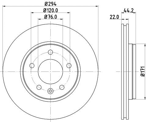 Hella 8DD 355 128-031 Тормозной диск задний вентилируемый 8DD355128031: Отличная цена - Купить в Польше на 2407.PL!