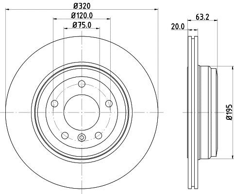 Hella 8DD 355 109-941 Hintere belüftete Bremsscheibe 8DD355109941: Kaufen Sie zu einem guten Preis in Polen bei 2407.PL!