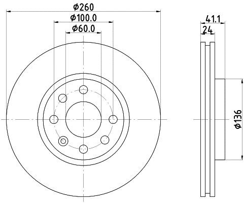 Hella 8DD 355 108-271 Тормозной диск передний вентилируемый 8DD355108271: Отличная цена - Купить в Польше на 2407.PL!