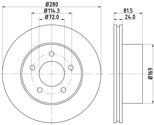 Hella 8DD 355 108-591 Тормозной диск передний вентилируемый 8DD355108591: Отличная цена - Купить в Польше на 2407.PL!