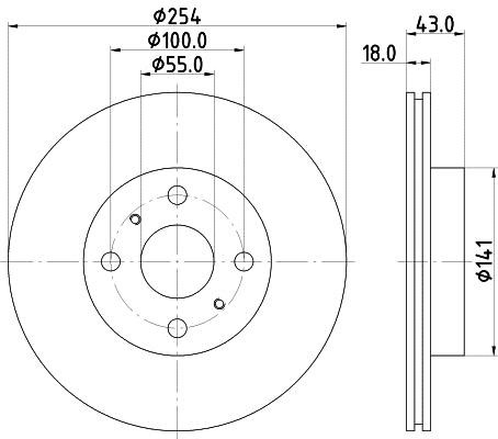 Hella 8DD 355 108-721 Диск тормозной 8DD355108721: Отличная цена - Купить в Польше на 2407.PL!