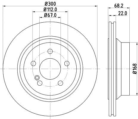 Hella 8DD 355 108-861 Тормозной диск задний вентилируемый 8DD355108861: Отличная цена - Купить в Польше на 2407.PL!