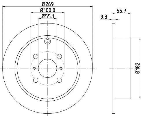 Hella 8DD 355 110-491 Тормозной диск задний невентилируемый 8DD355110491: Отличная цена - Купить в Польше на 2407.PL!