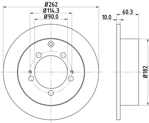 Hella 8DD 355 118-661 Тормозной диск задний невентилируемый 8DD355118661: Отличная цена - Купить в Польше на 2407.PL!