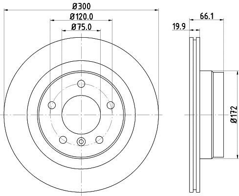 Hella 8DD 355 128-361 Тормозной диск задний вентилируемый 8DD355128361: Отличная цена - Купить в Польше на 2407.PL!