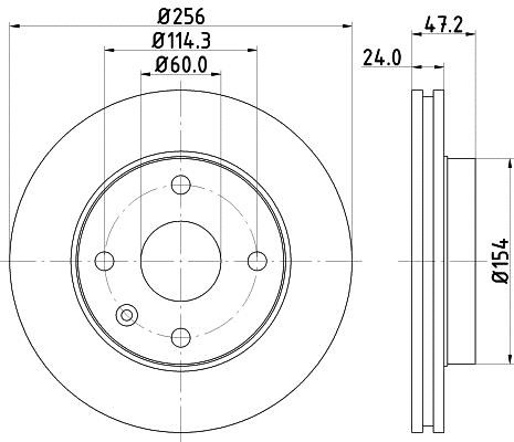 Hella 8DD 355 111-351 Тормозной диск передний вентилируемый 8DD355111351: Отличная цена - Купить в Польше на 2407.PL!