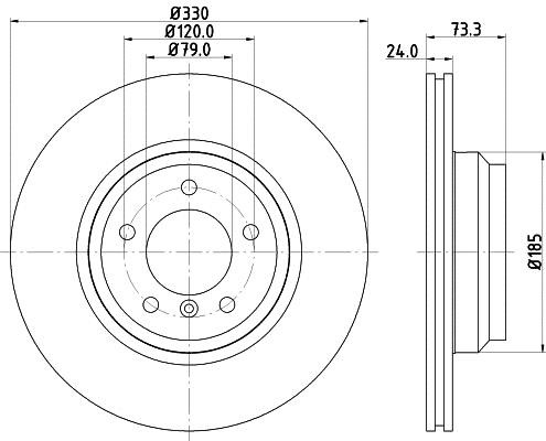 Hella 8DD 355 111-941 Innenbelüftete Bremsscheibe vorne 8DD355111941: Kaufen Sie zu einem guten Preis in Polen bei 2407.PL!